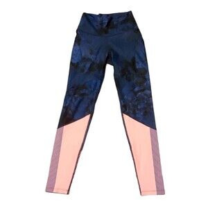 WITH Wear It To Heart Blue & Coral Leggings Small
